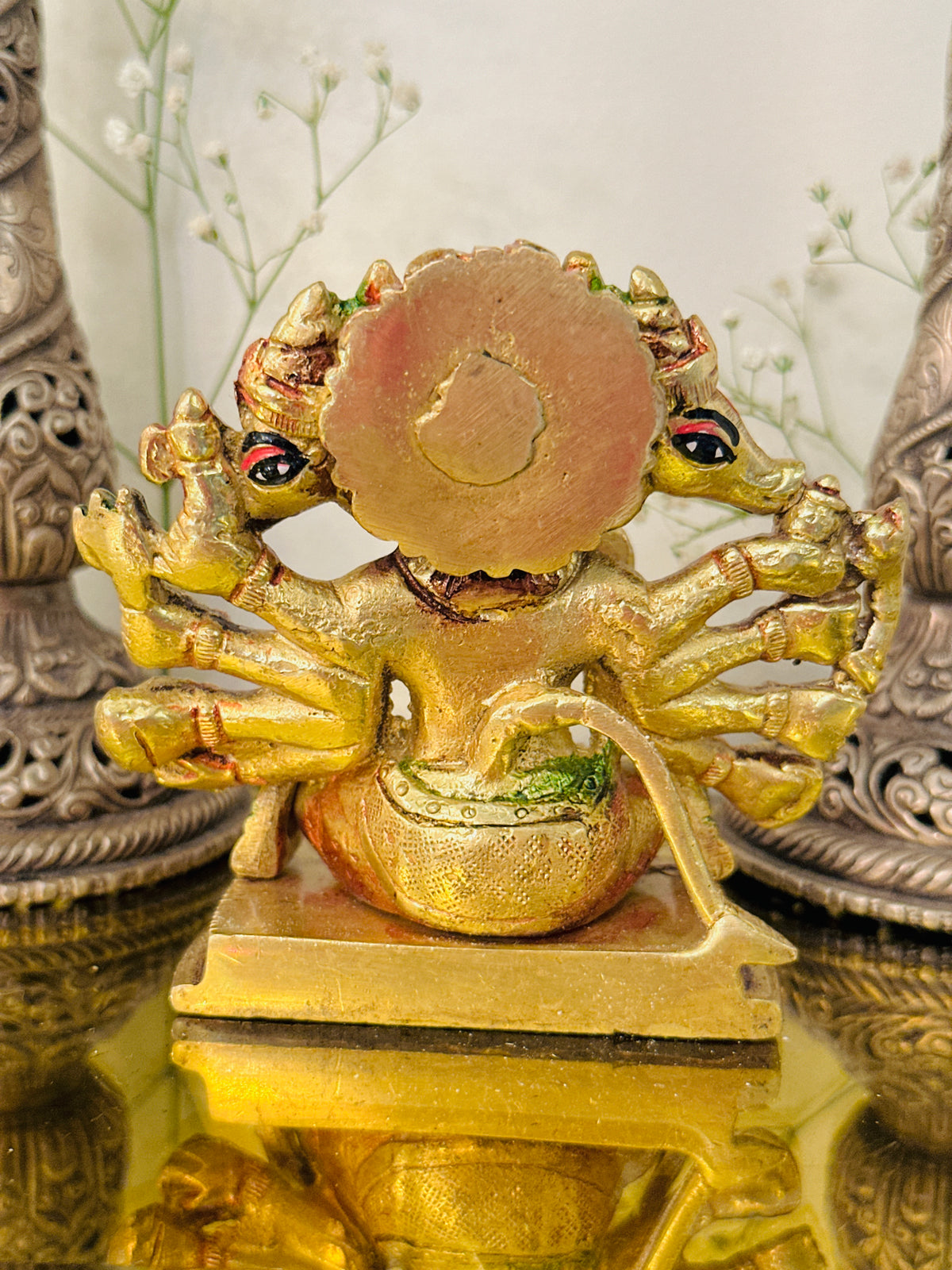 Brass Panchmukhi Hanuman Idol (4inch) 808g - Abhimantrit