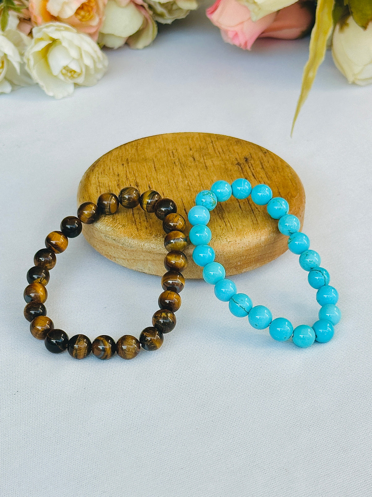 Confidence Booster: Tiger Eye & Turquoise Bracelet - Abhimantrit & Certified