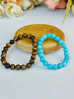 Confidence Booster: Tiger Eye & Turquoise Bracelet - Abhimantrit & Certified
