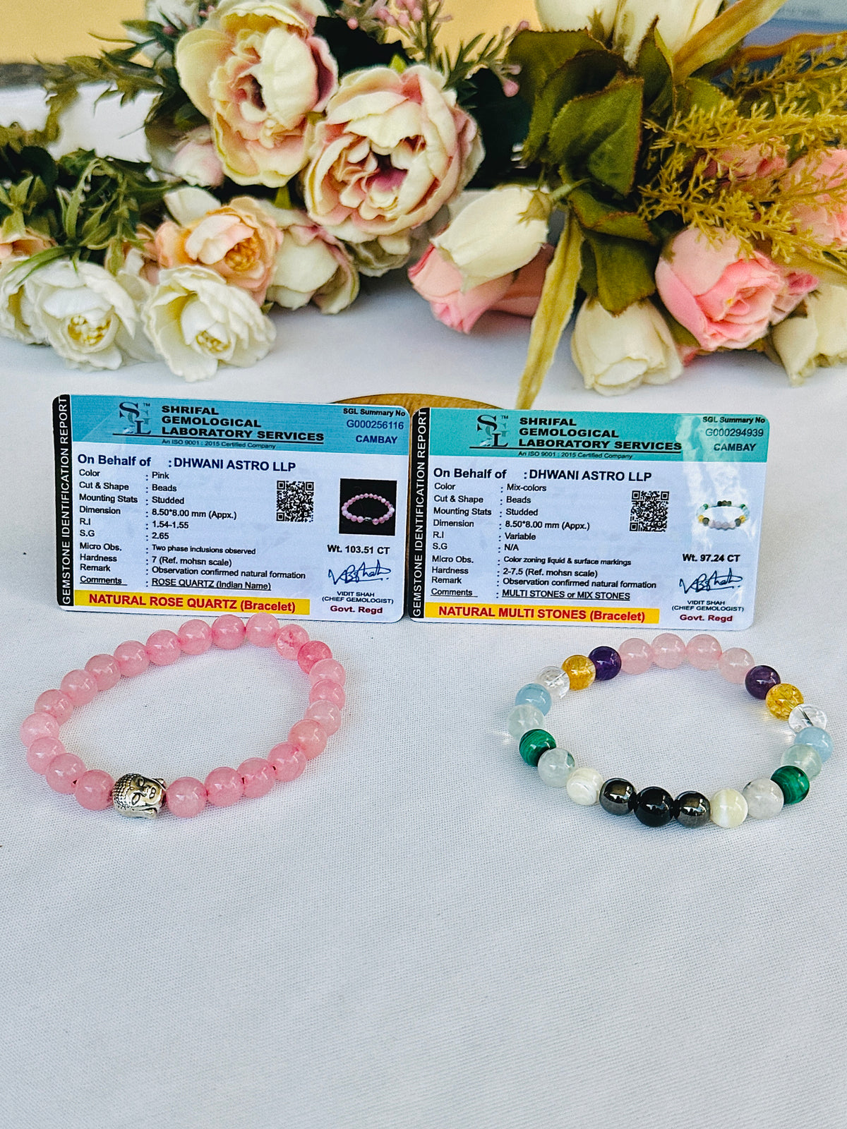 Timeless Beauty: Rose Quartz & Glowing Skin Bracelet - Abhimantrit & Certified