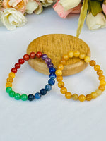 Wish Fulfilment: Yellow Aventurine & Seven Chakra Bracelet - Abhimantrit & Certified