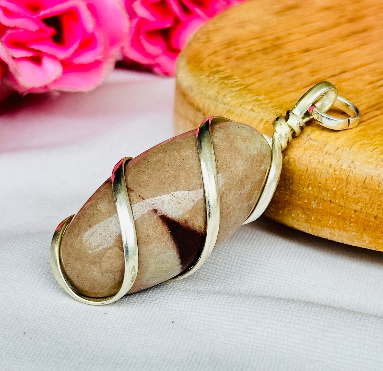 Narmadeshwar Shivling Stone Pendant - Abhimantrit
