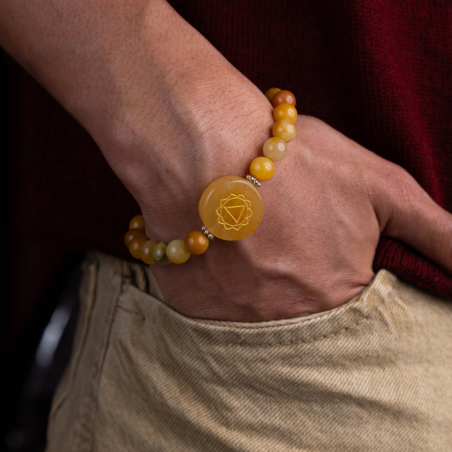 Yellow Aventurine with Solar Plexus Chakra Bracelet - Abhimantrit & Certified