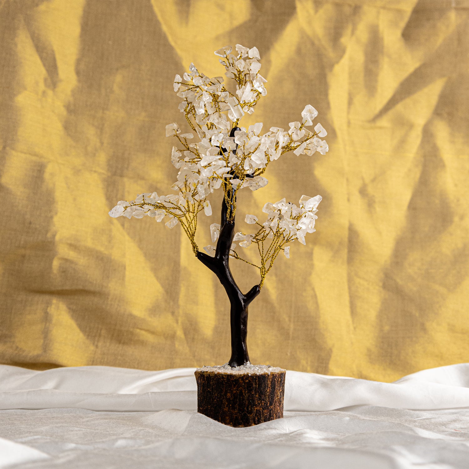 Removes Depression, Anger & Anxiety: Clear Quartz Tree - Abhimantrit