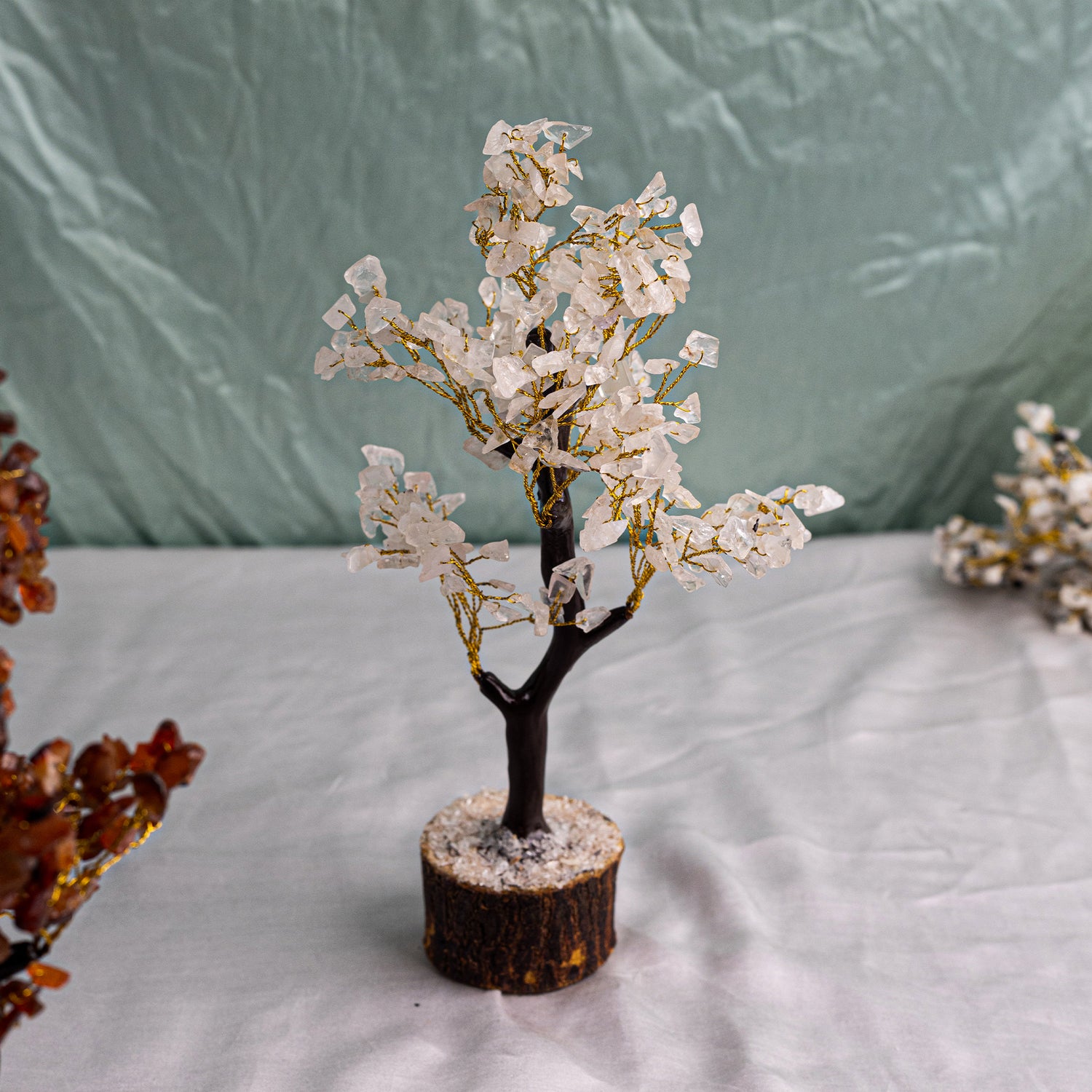 Removes Depression, Anger & Anxiety: Clear Quartz Tree - Abhimantrit