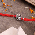 925 Sterling Silver Swastik Rakhi | Adjustable Raksha Bandhan Rakhi for Brother