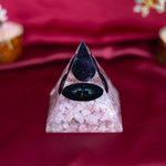 Love Attract Rose Quartz Ball Pyramid - Abhimantrit