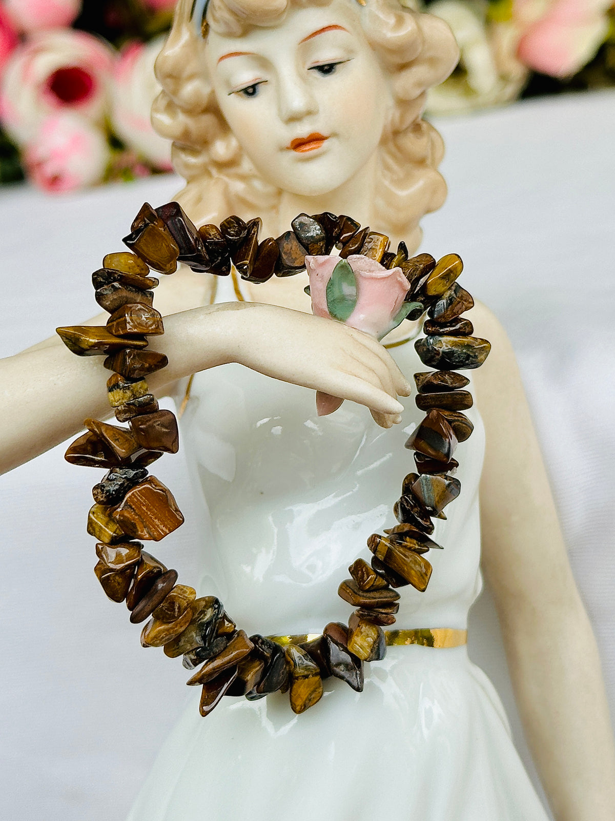 Boosts your Confidence Level & Exalts the Planet Ketu: Tiger Eye Uncut Bracelet - Abhimantrit & Certified