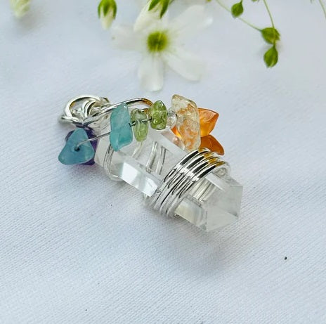 Seven Chakra Wrapping Pencil Pendant - Abhimantrit & Certified