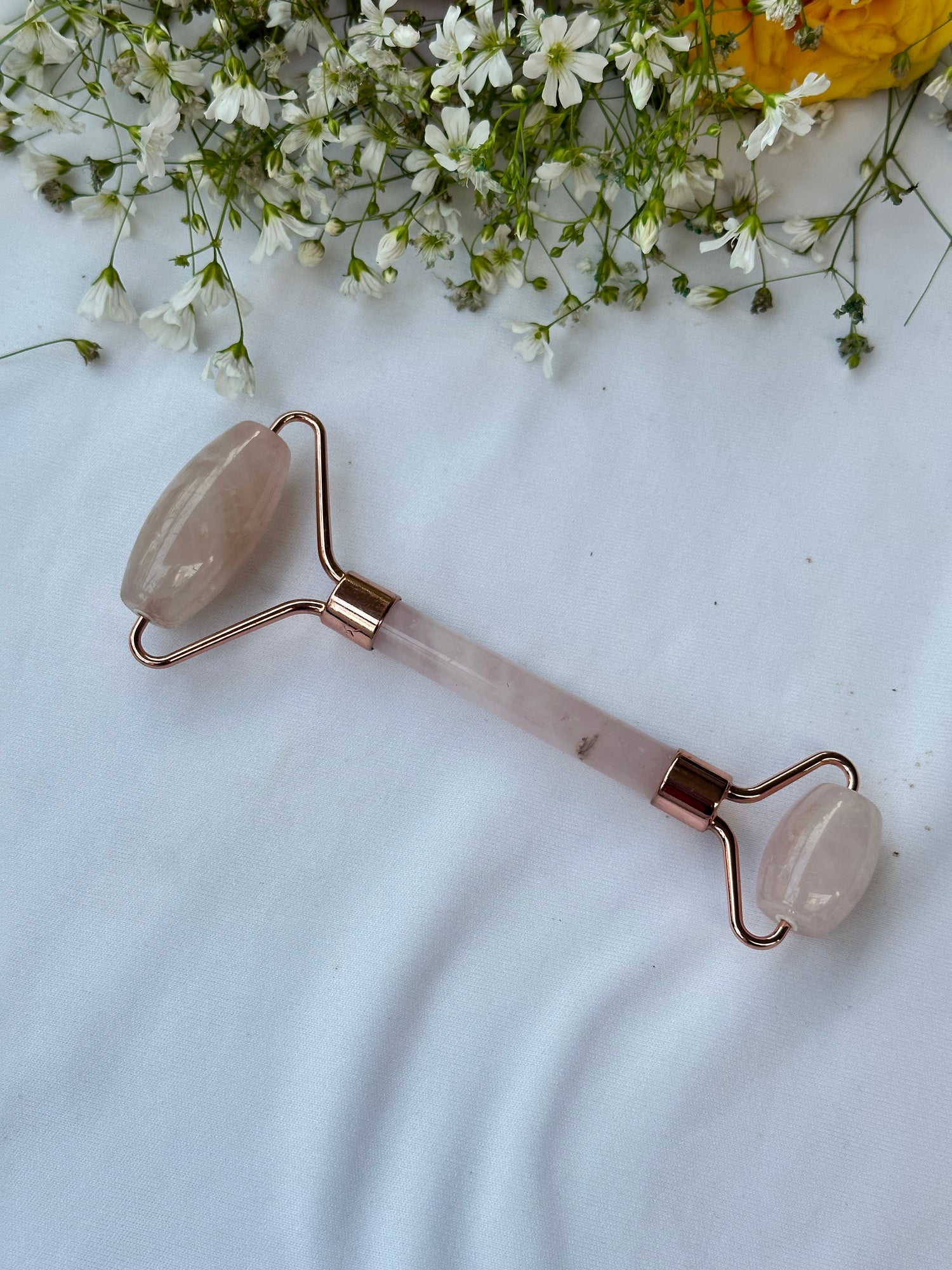 Skin Glow and Love Attract Rose Quartz Roller - Abhimantrit & Certified