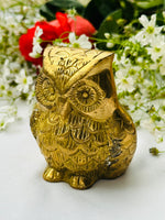 Brass Owl Symbol of Wisdom & Protection - Abhimantrit & Certified