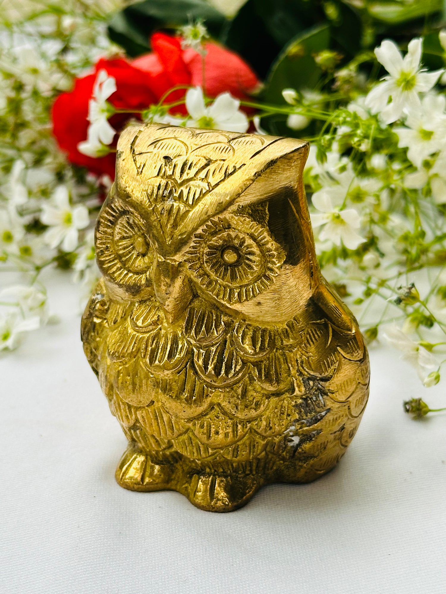 Brass Owl Symbol of Wisdom & Protection - Abhimantrit & Certified
