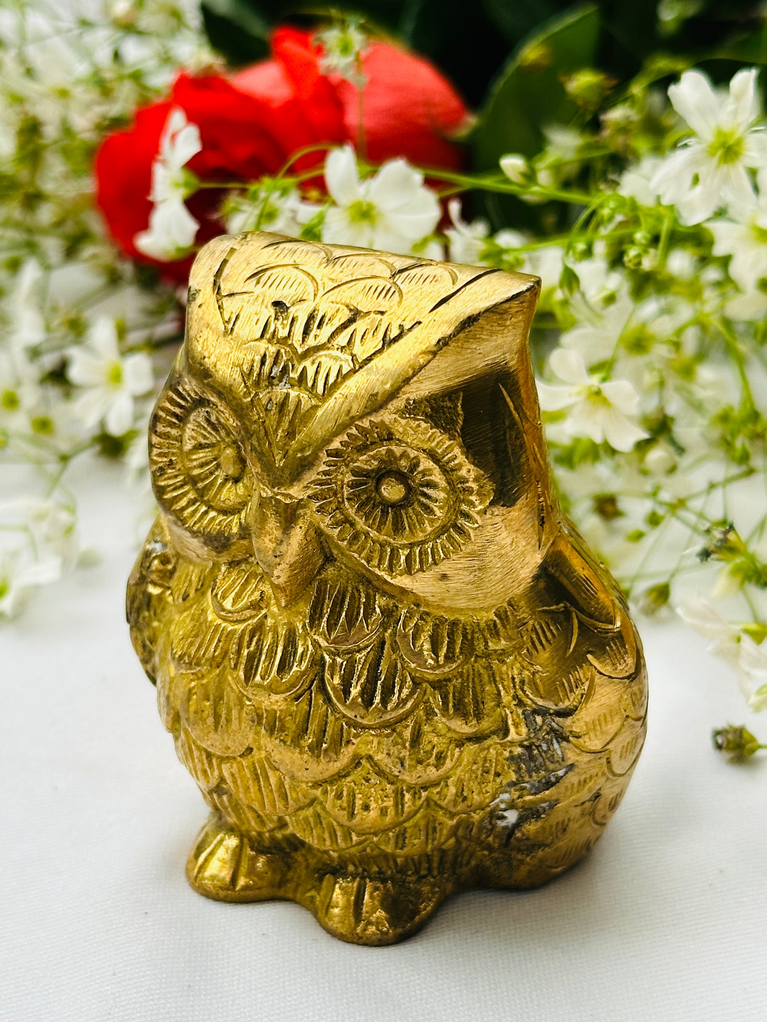 Brass Owl Symbol of Wisdom & Protection - Abhimantrit & Certified