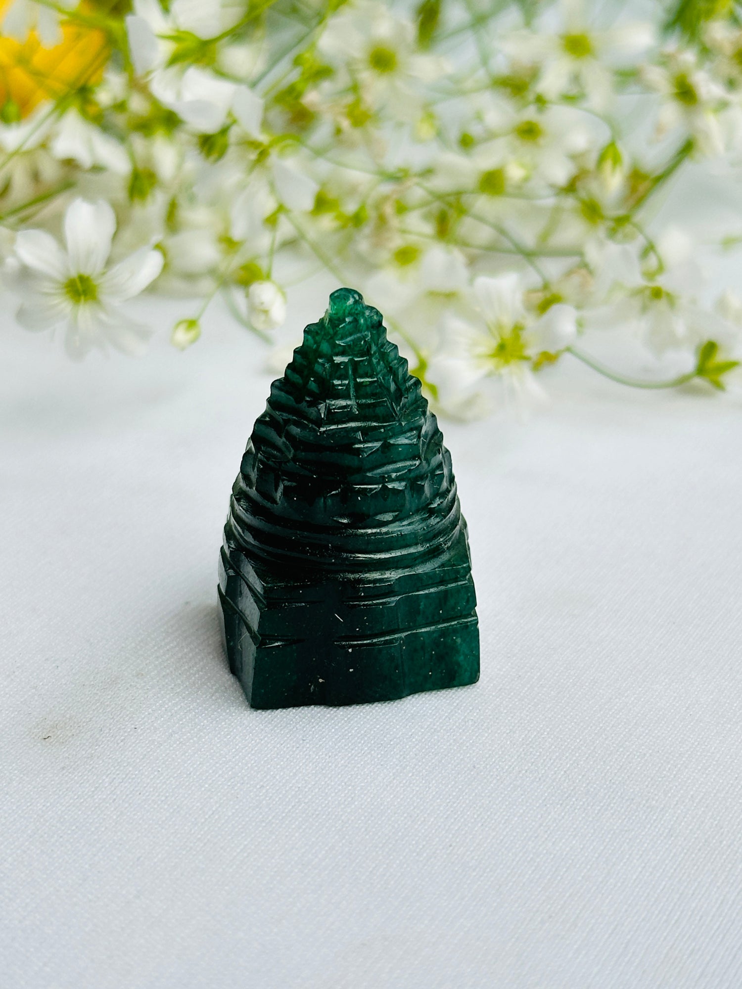 Shri yantra Green Jade (4cm) - Abhimantrit