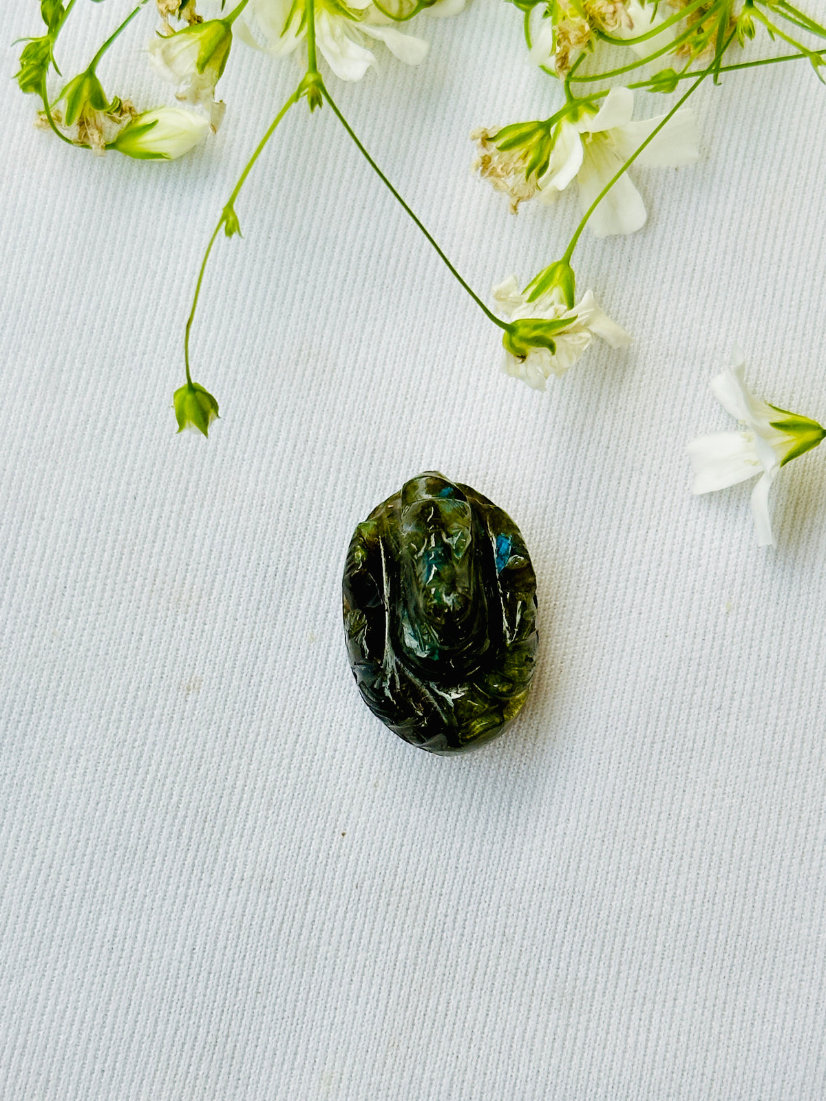 Green Aventurine Ganesha (3cm) - Abhimantrit