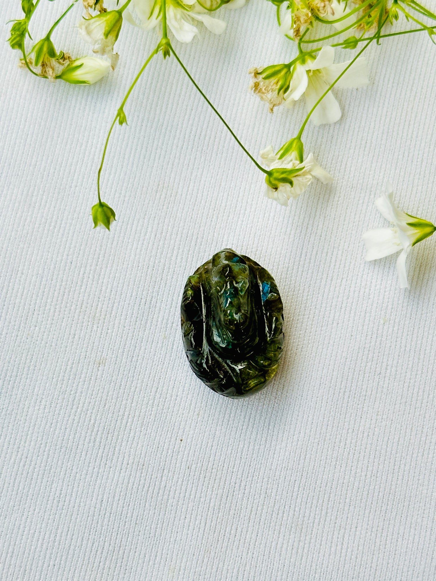 Green Aventurine Ganesha (3cm) - Abhimantrit