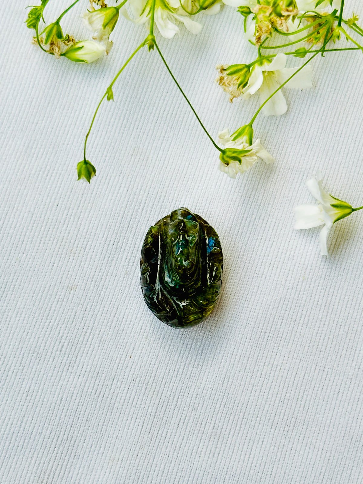 Green Aventurine Ganesha (3cm) - Abhimantrit