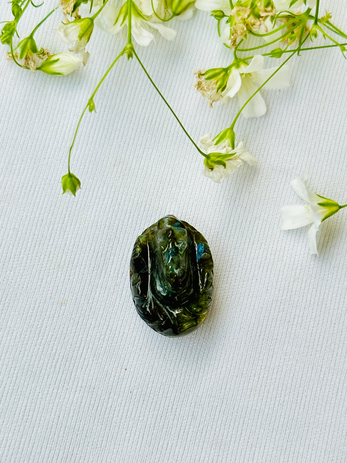 Green Aventurine Ganesha (3cm) - Abhimantrit