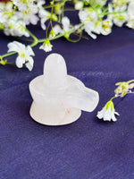 White Agate Shivling (3cm) - Abhimantrit