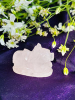 Rose Quartz Nandi(4Cm) - Abhimantrit