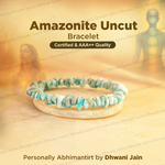 Amazonite Uncut Bracelet for Calmness, Communication & Emotional Balance