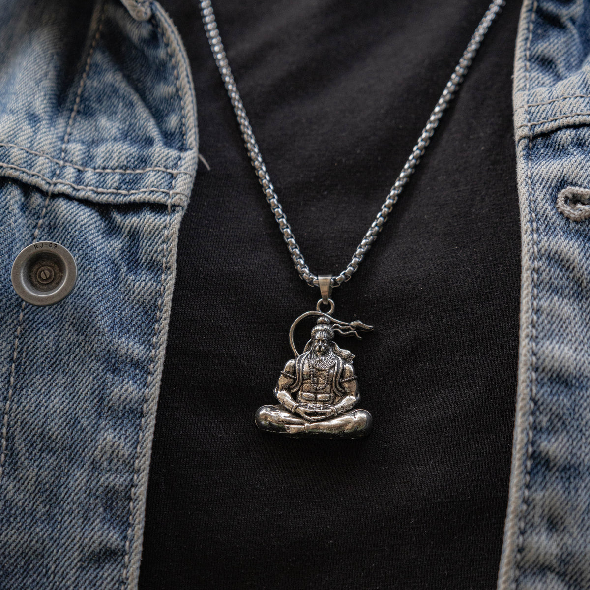 Meditating Hanuman Ji Pendant (Blessing & Protection) - Abhimantrit