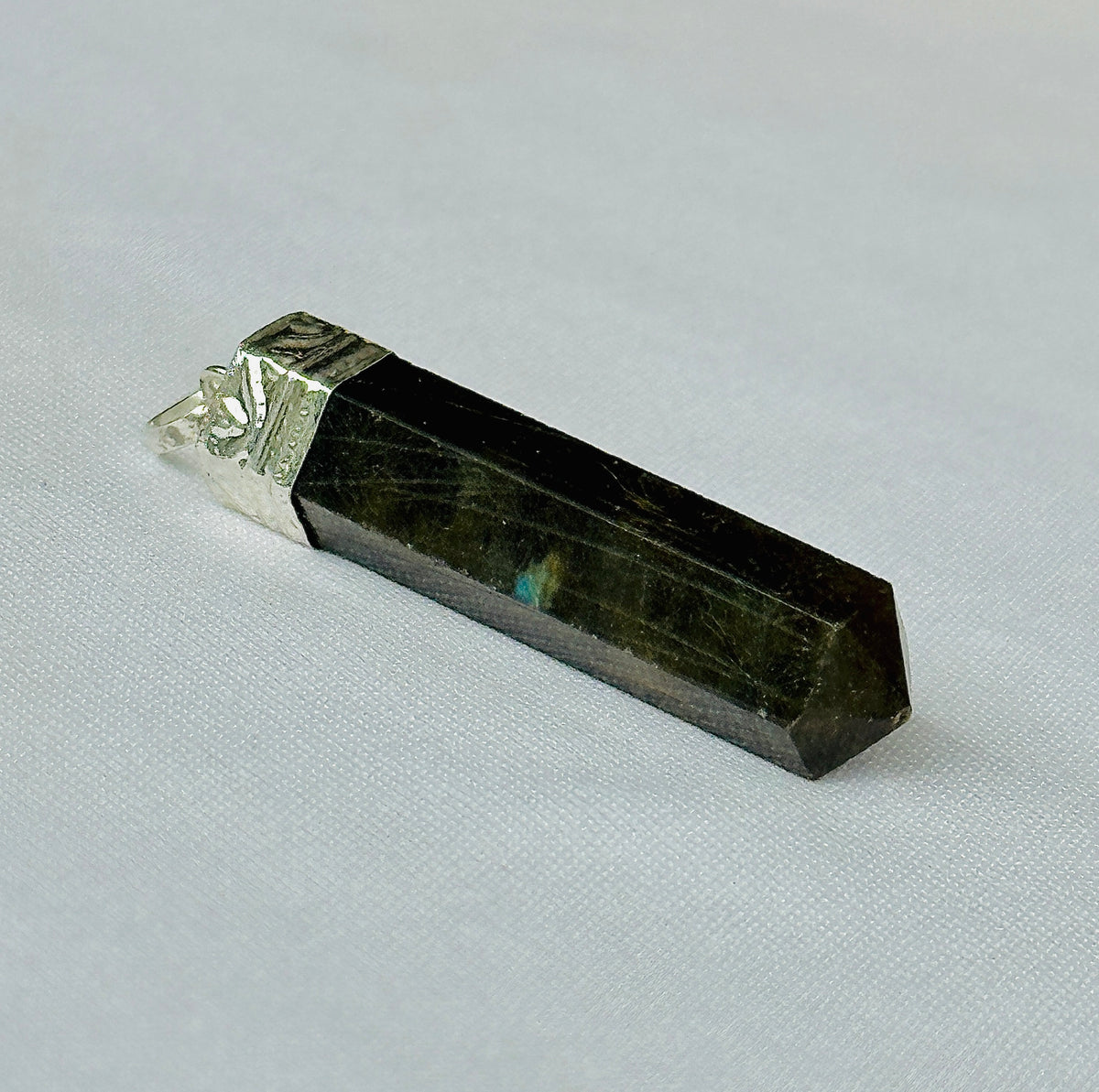 Labradorite Pencil Pendant - Abhimantrit & Certified