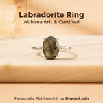 Labradorite Ring Abhimantrit Certified