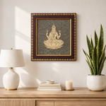 Laxmi Ji Raw Pyrite Frame - Prosperity & Wealth Energy Frame