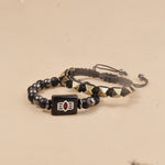 Shiv Netra & Golden Pyrite Pyramid Thread Bracelet - Abhimantrit & Certified
