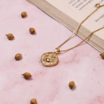 Cancer Zodiac Sing Gold Plated Pendant - Abhimantrit