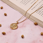 Virgo Zodiac Sing Gold Plated Pendant - Abhimantrit