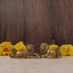 Pure Brass Lion Statue - Abhimantrit