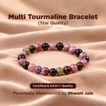 Multi Tourmaline Star Quality Bracelet ( Premium )