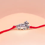 92.5 Pure Silver Nandi Thread Rakhi - Abhimantrit & Certified