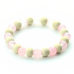 Rose Quartz with Tulsi Bracelet - Abhimantrit & Certified