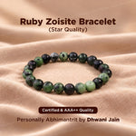 Ruby Zoisite Star Quality Bracelet ( Premium )