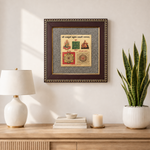 Sampuran Kuber Laxmi Yantra Raw Pyrite Frame - Wealth & Prosperity