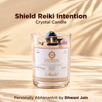 Shield Reiki Intention Crystal Candle – Orchid Peony Fragrance