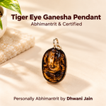Tiger Eye Ganesh Pendant For Wisdom And New Beginnings