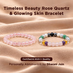 Timeless Beauty: Rose Quartz & Glowing Skin Bracelet - Abhimantrit & Certified