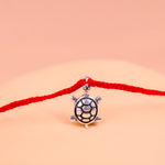 92.5 Pure Silver Turtle Thread Rakhi - Abhimantrit & Certified