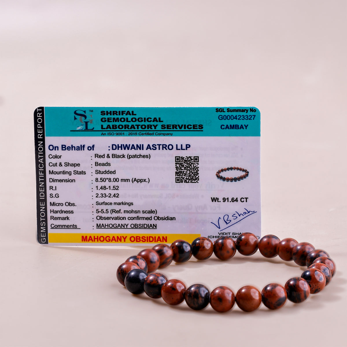 Mahogany Obsidian Bracelet