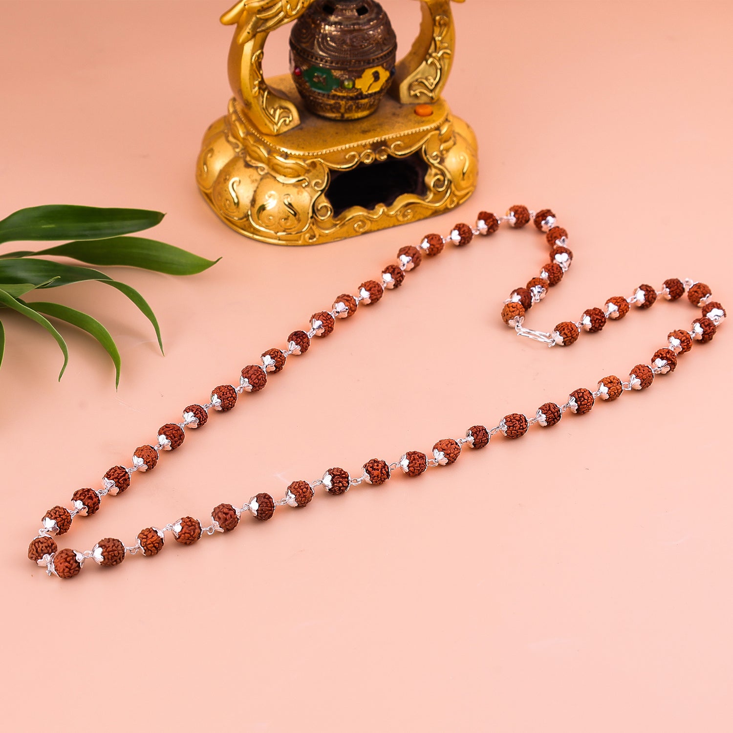 Silver Plated Divya Rudraksha Mala- Abhimantrit