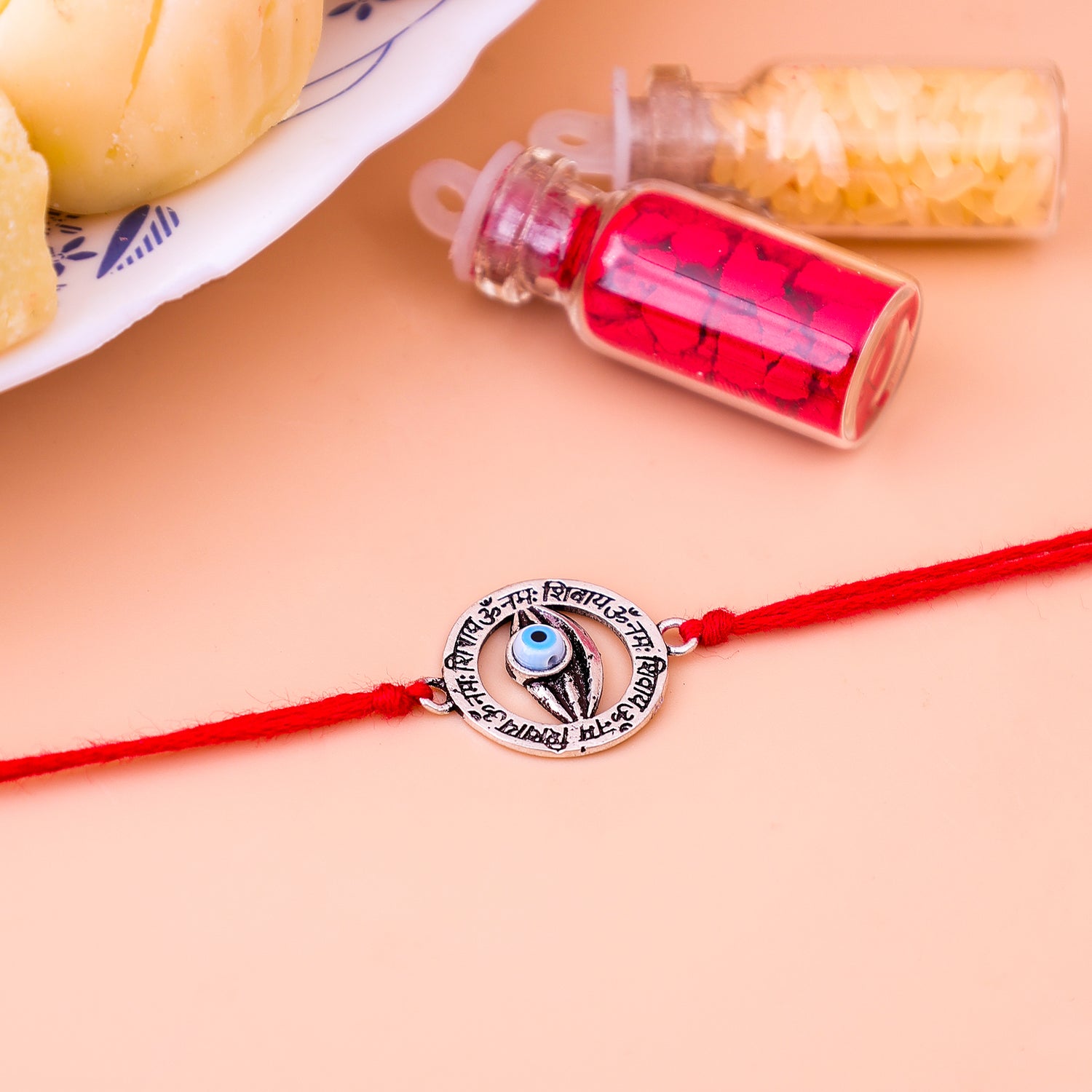 92.5 Pure Silver Shiv Netra Rakhi