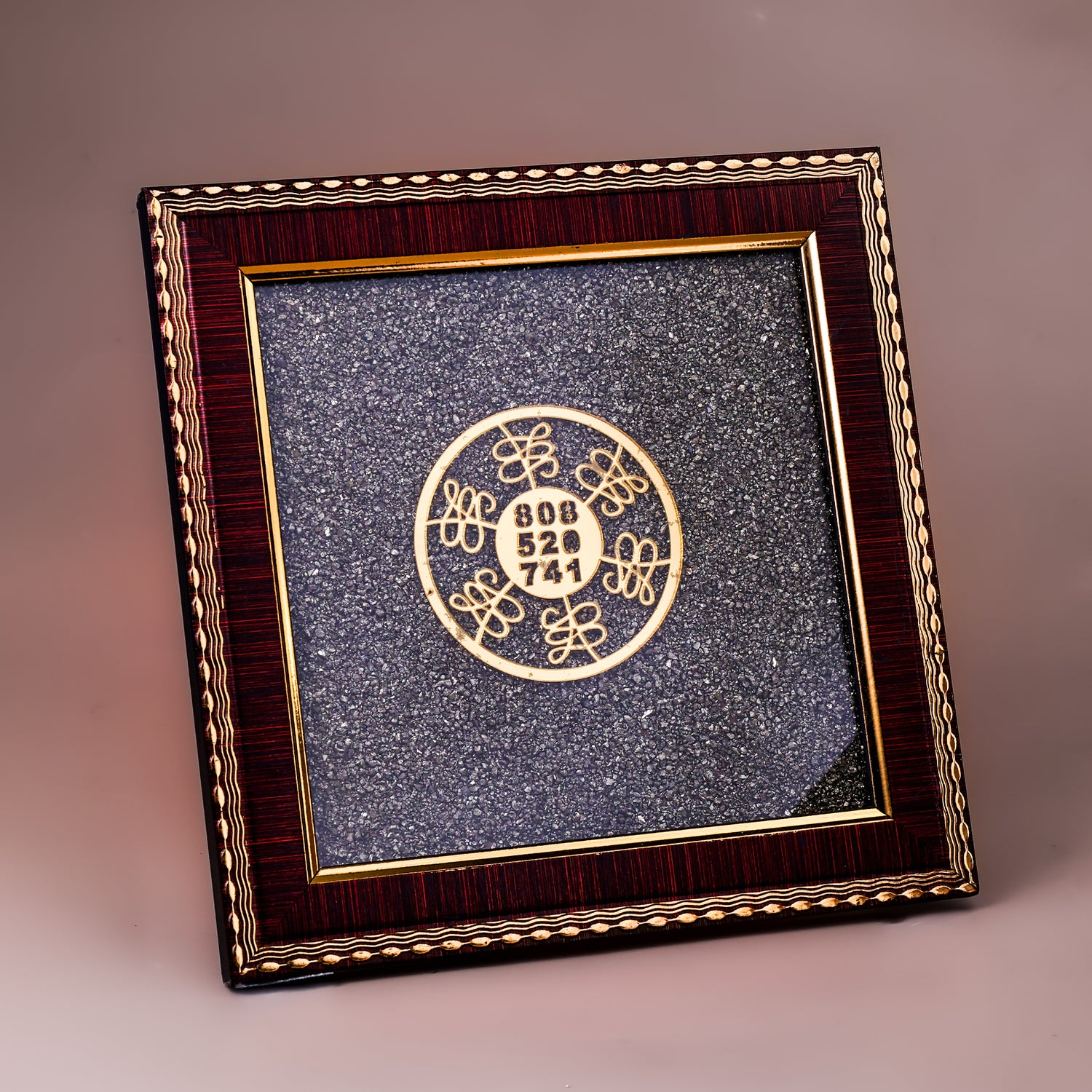 Numerology Healing Yantra Raw Pyrite Frame - Abhimantrit