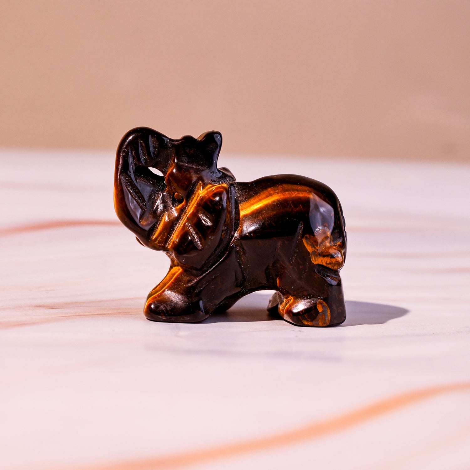 Tiger Eye Crystal Elephant - Abhimantrit