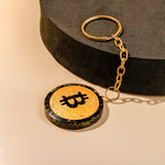 Bitcoin Black Tourmaline Keychain - Abhimantrit