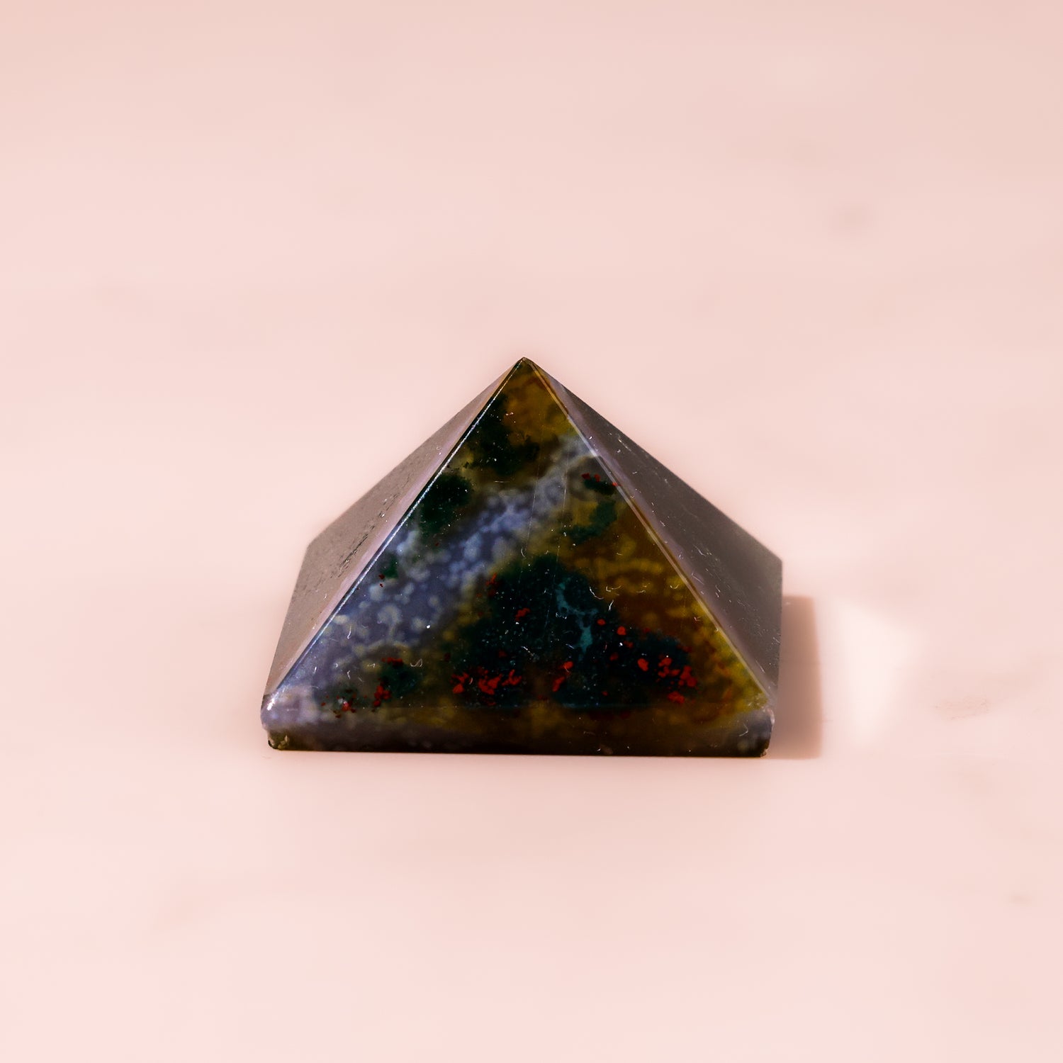 Green Agate Pyramid - Abhimantrit
