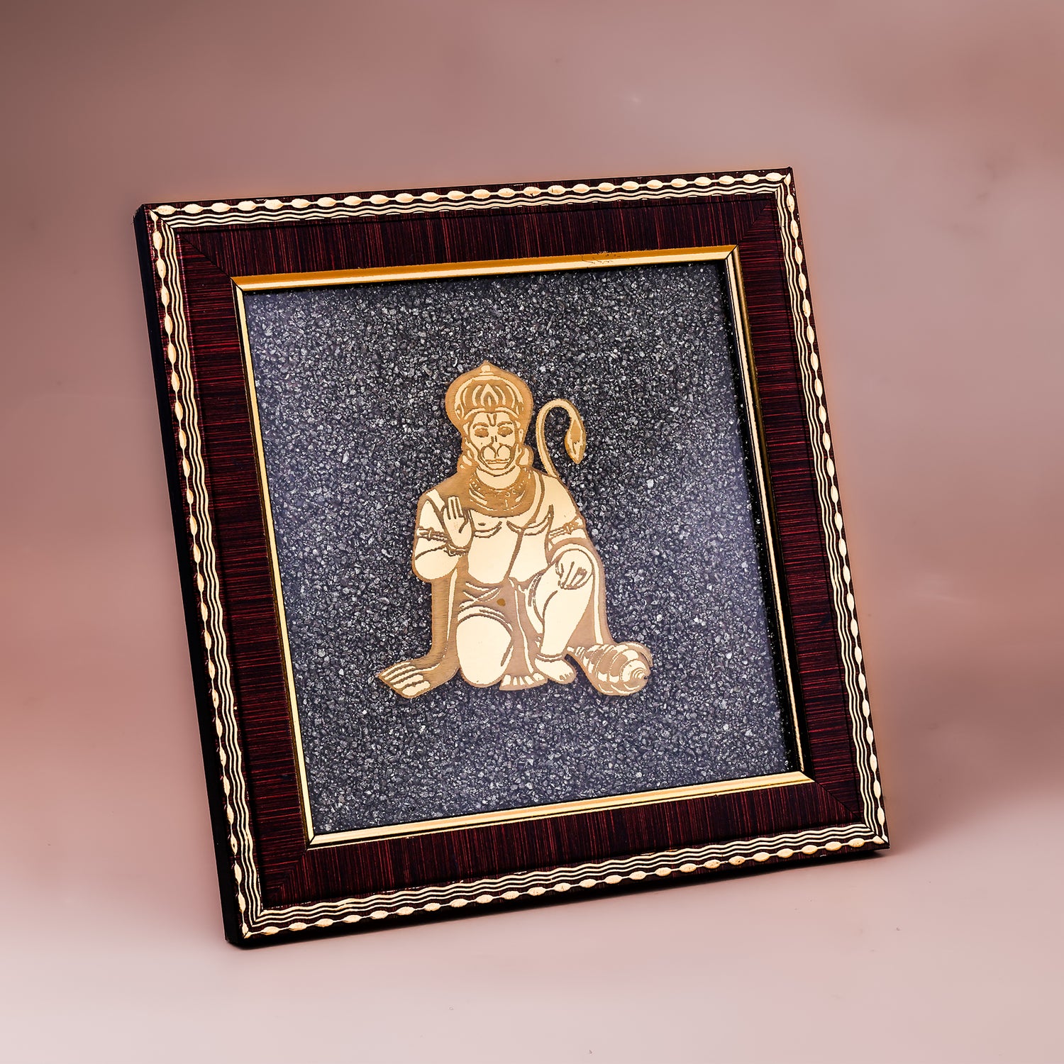 Hanuman Ji Raw Pyrite Frame - Abhimantrit